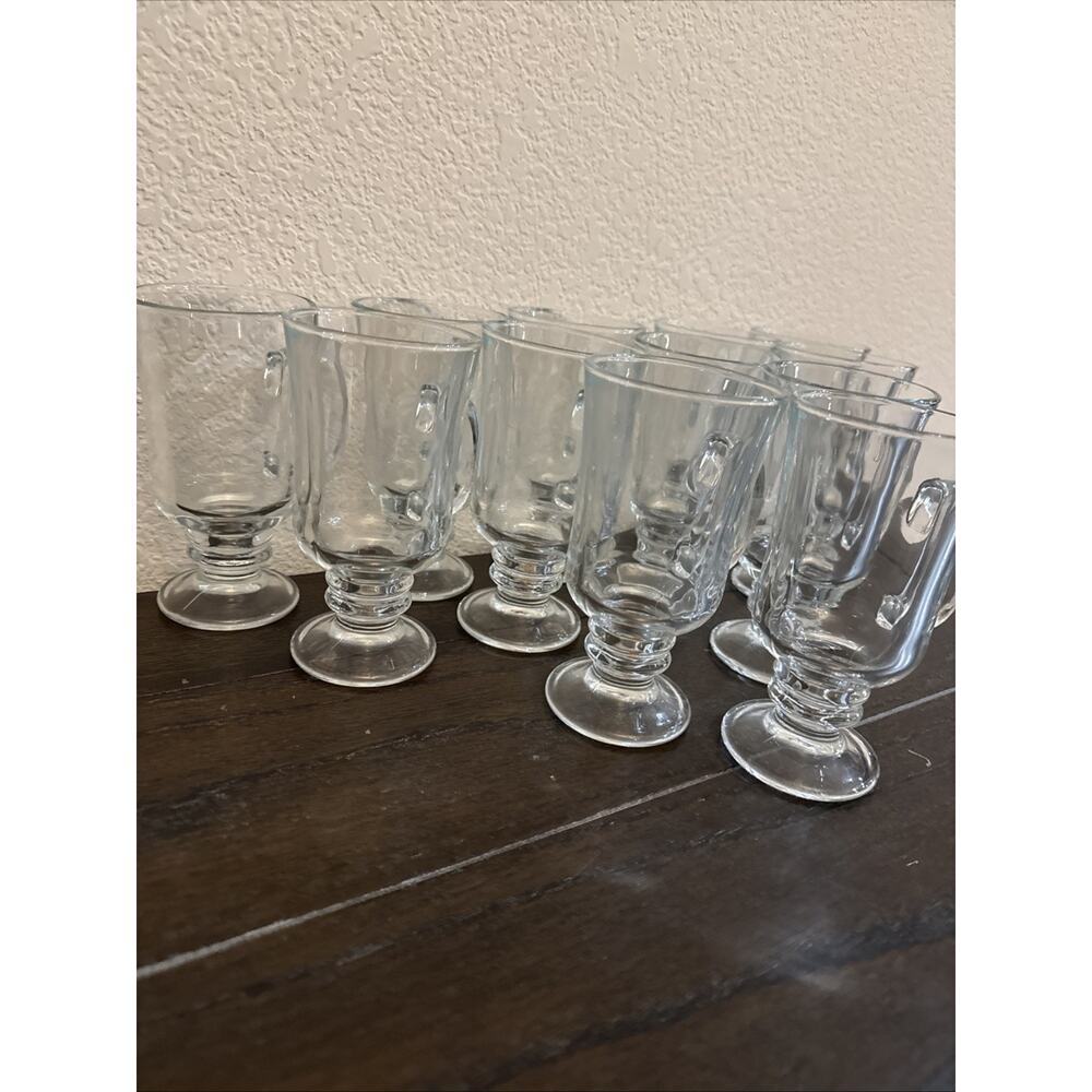 Libbey Irish Coffee Mugs Pedestal Footed5 3/4”. Set Of 12 - Picture 5 of 8